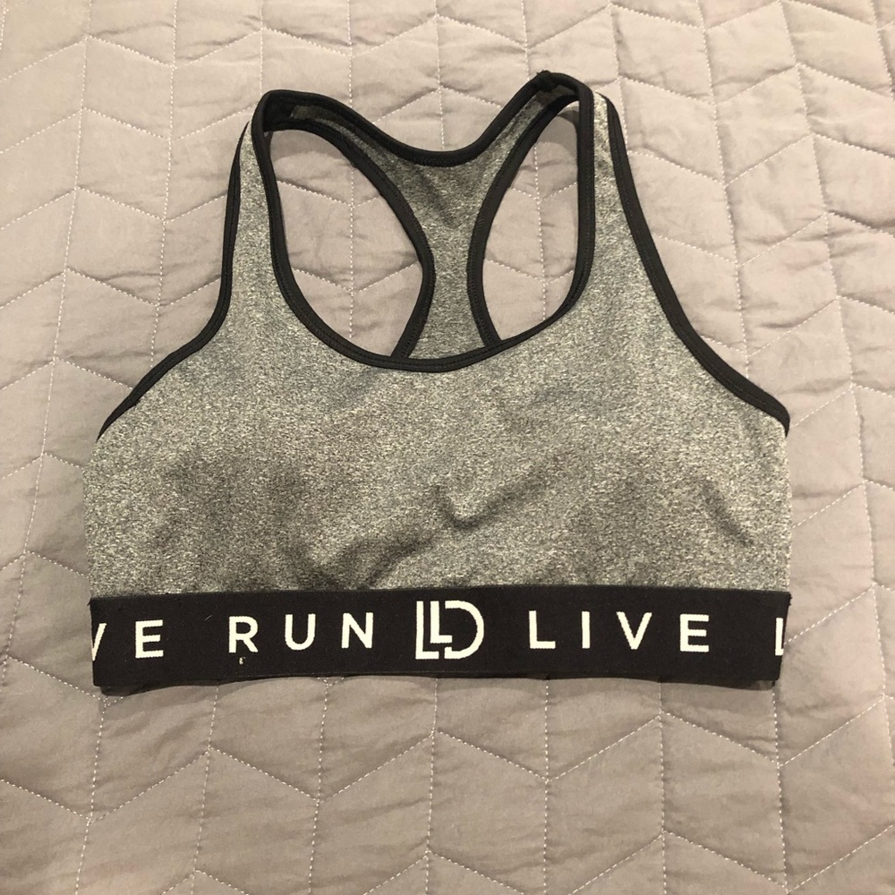 Grey sports bra